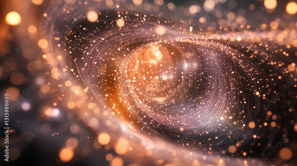 Poster a mesmerizing cosmic swirl of stars and light creates an abstract universe scene filled with vibrant