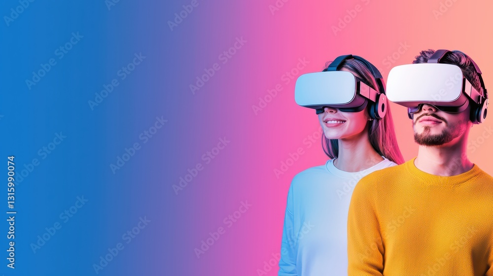 Poster students using ai enhanced virtual reality technology in modern learning environments