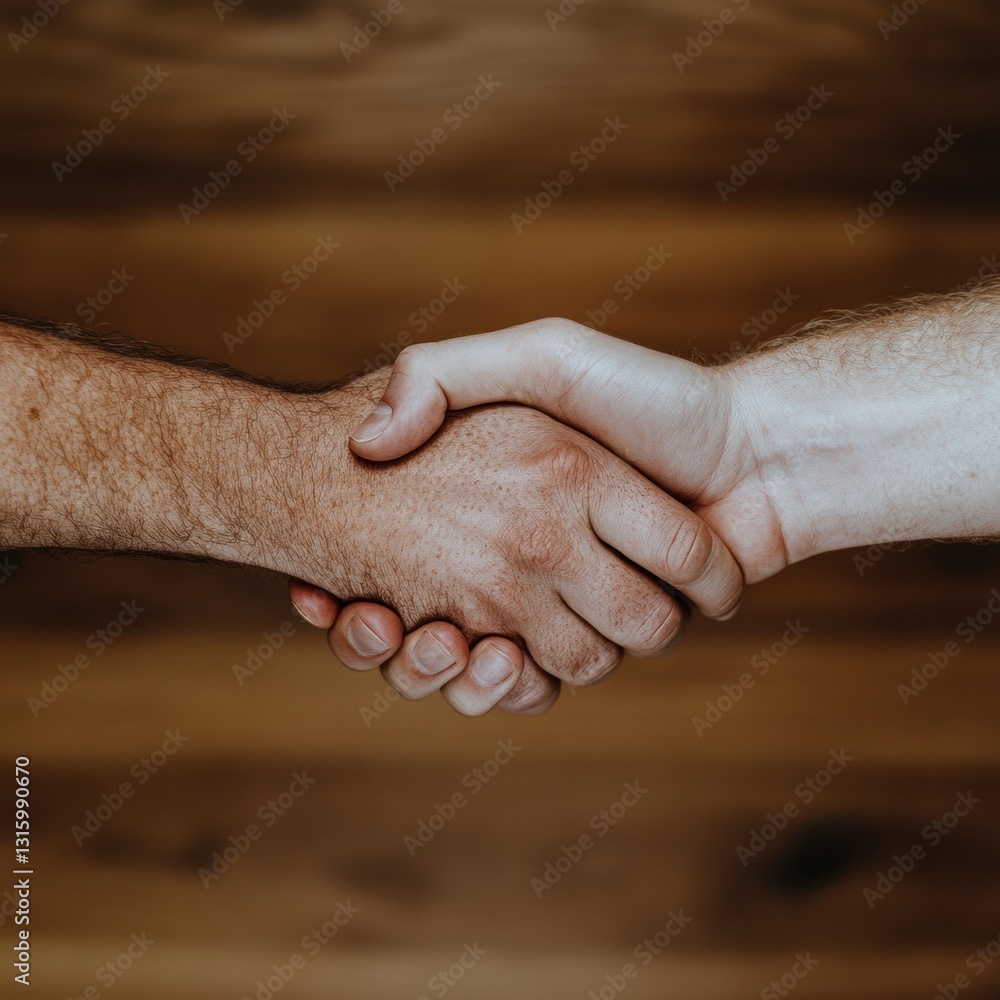 Poster Authentic Diversity and Collaboration Dynamic Professional Handshake Visualizing Inclusive Workplace Connections, Empowerment, and Cross-Cultural Business Synergy
