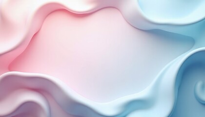 This image features a smooth, abstract design with soft pastel tones of pink and blue. The flowing curves and gentle gradient blend seamlessly into each other, creating an elegant.