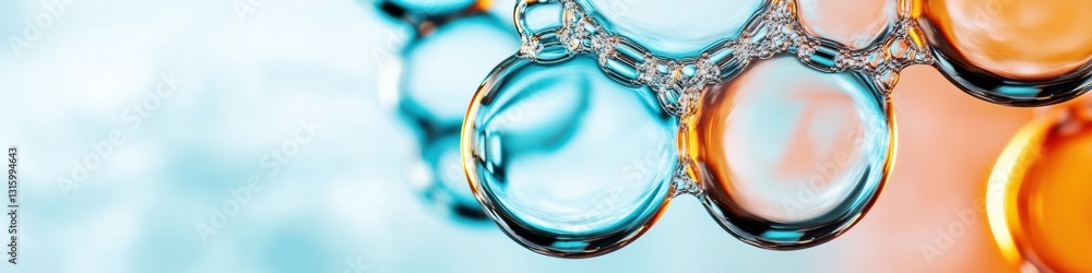 Aufkleber molecular innovation visualization high-resolution liquid interface design for scientific research, 