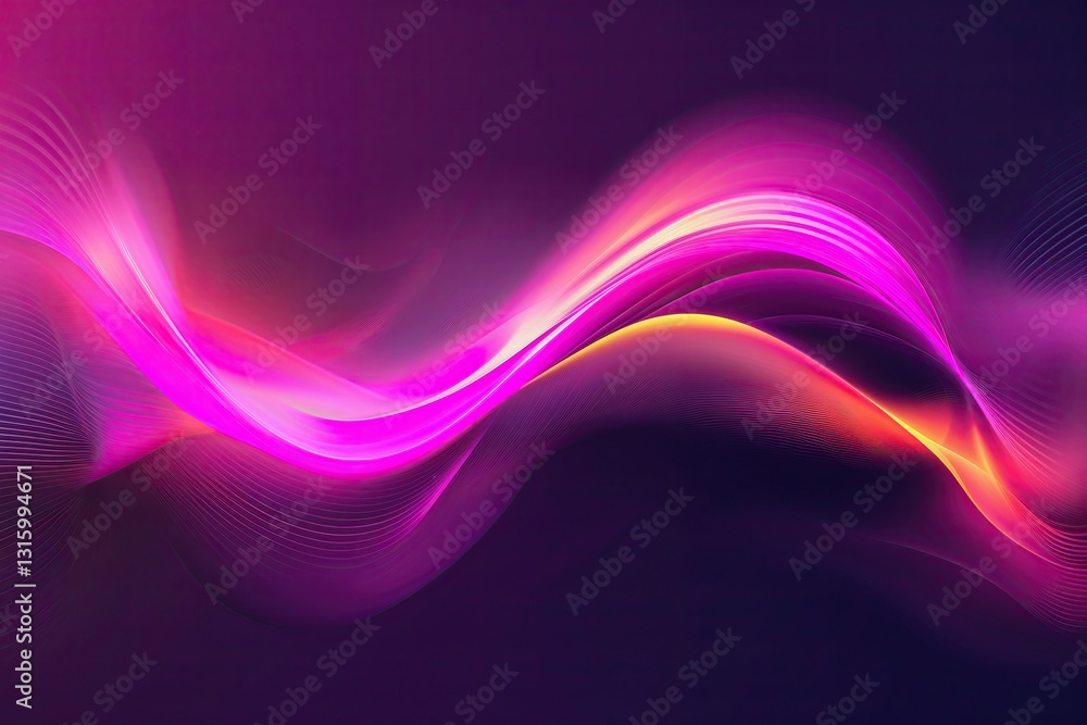 Poster dynamic fuchsia gradient banner with lively halftone background