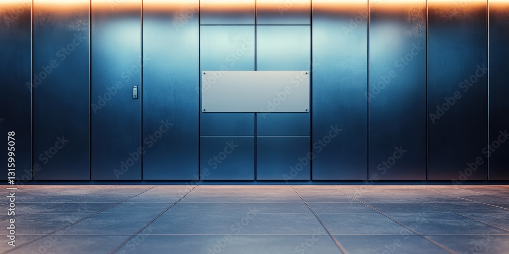 Poster futuristic data center mockup ai-powered sleek chrome infrastructure design for next-gen enterprise 