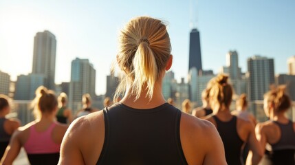 Urban Wellness Revolution Rooftop Pilates Fusion - Empowering Fitness Experience with Skyline Transformation for Millennial Wellness and Professional Mindfulness