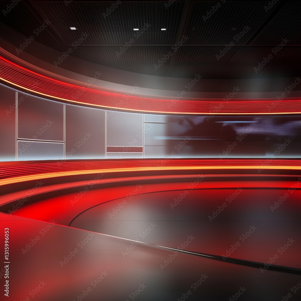 Poster a clean and uncluttered news background ideal for broadcasting or presentations, featuring modern de