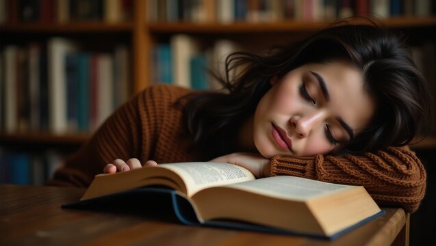 Relaxation moments celebrating national napping day in a cozy library for rest and breaks