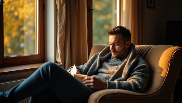 Napping break on national napping day a relaxation moment in a cozy room embracing rest and comfort