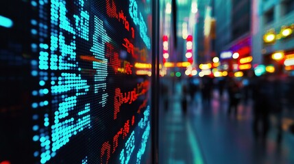 Vibrant Stock Exchange Data Display with Market Trends and Charts
