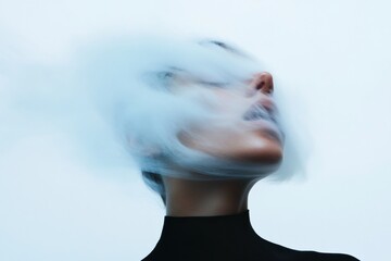 Ethereal Mental Health Narrative Mindful Gen Z Anxiety Visualization - Blurred Emotional Wellness Aesthetic for Therapeutic Digital Content