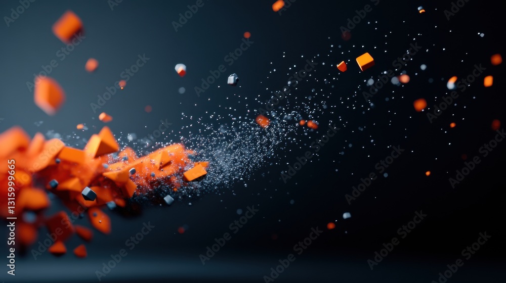 Leinwandbilder Quantum Computational Dynamics Explosive Neural Network Visualization in Cutting-Edge AI Algorithmic Transformation - Next-Gen Digital Innovation