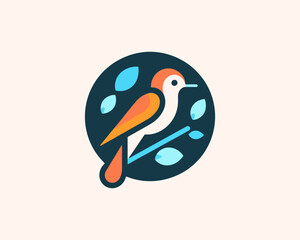 flying bird logo design icon vector template