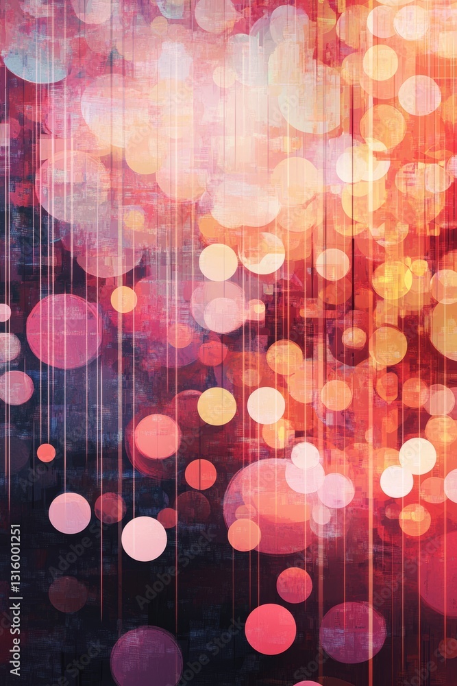 Poster stunning abstract background featuring vibrant colors and bokeh effect, creating a soft and dreamy a
