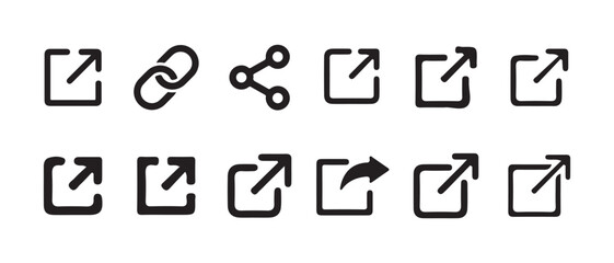 Share icon set. high quality flat and minimalist social media share Icons. professional sharing buttons.  vector illustration eps 10.