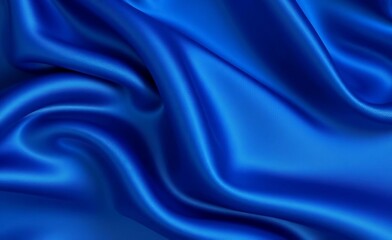 Fototapeta premium Blue silk texture for background, red satin smooth fabric background for celebration, ceremony or advertisement.