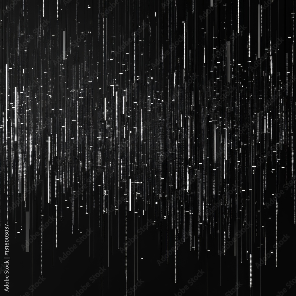 Poster this abstract image showcases digital lines creating a stunning visual effect against a black backgr