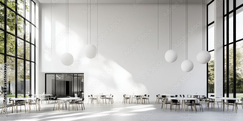 Aufkleber Minimalist Digital Learning Space Immersive Virtual Collaboration Hub with Scandinavian Design - Next-Gen Educational Environments for Hybrid Knowledge Exchange