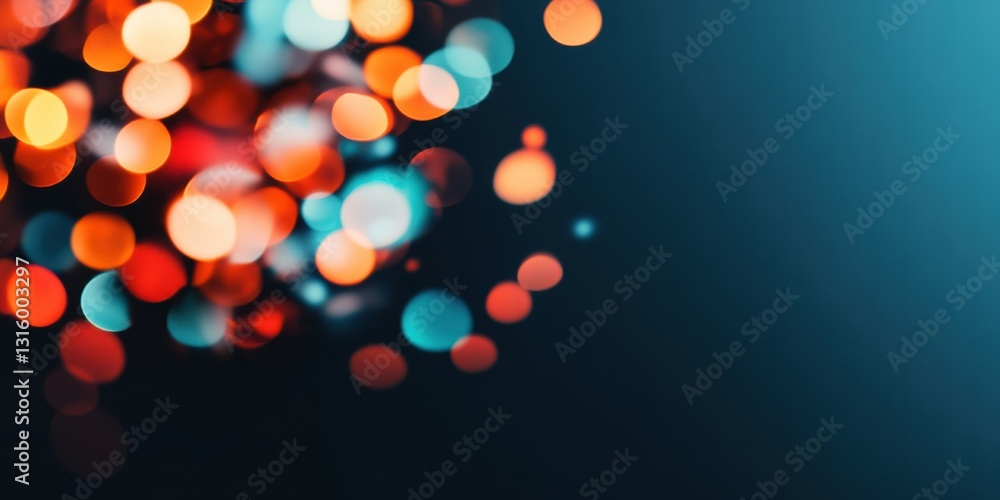 Poster immersive digital aesthetic vibrant bokeh defocus flow - cinematic data visualization for creative t