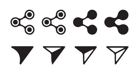 High Quality Flat and Minimalist Social Media Share Icons. Professional Sharing Buttons for Websites .  Vector illustration  eps  10.