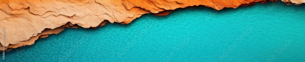 Poster vibrant textural layering abstract torn paper aesthetic showcasing dynamic material contrast for cre