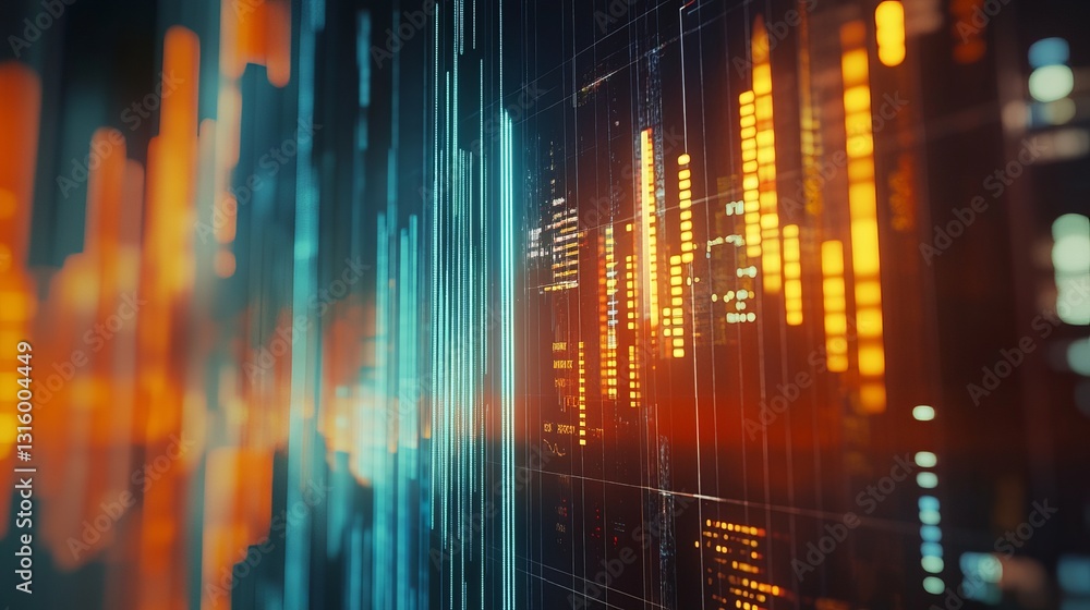 Poster dynamic digital data visualization: exploring modern technological patterns