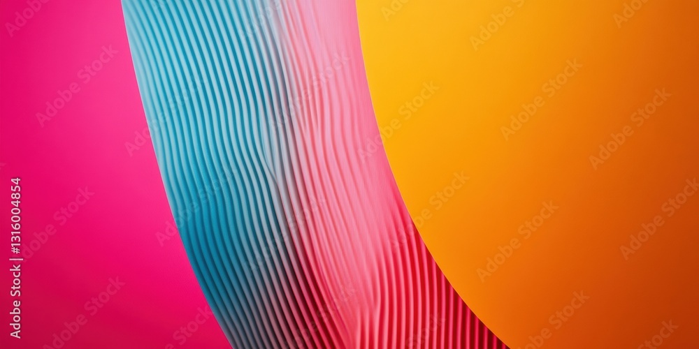 Poster vibrant gradient flow minimalist abstract design exploring digital aesthetics, color theory, and con
