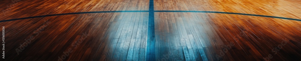 Poster Immersive Sports Architecture High-Performance Basketball Court Design Capturing Dynamic Spatial Geometry and Elite Athletic Performance Visualization