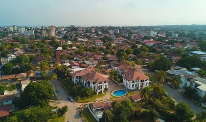 aerial view of the haven of peace, city of Dar es Salaam