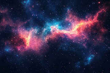 Mysterious celestial scene featuring vivid nebulae and star clusters ideal for science fiction, cosmic exploration, and astronomy enthusiasts seeking stunning visuals for their projects