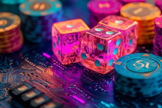 A creative iGaming platform with a distinctive visual identity of purple, pink, and gold