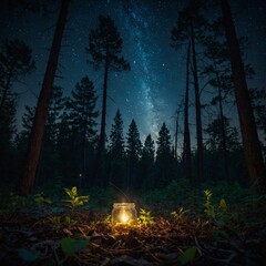 night in the forest