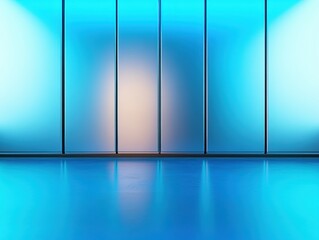 Futuristic Cybersecurity Minimal Tech Space Sleek Azure Blue Digital Infrastructure Visualization for Next-Gen Enterprise Solutions