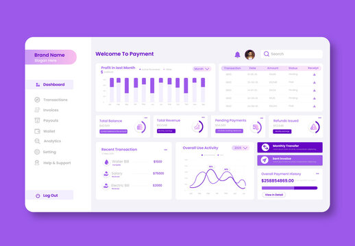 Payment Dashboard UI