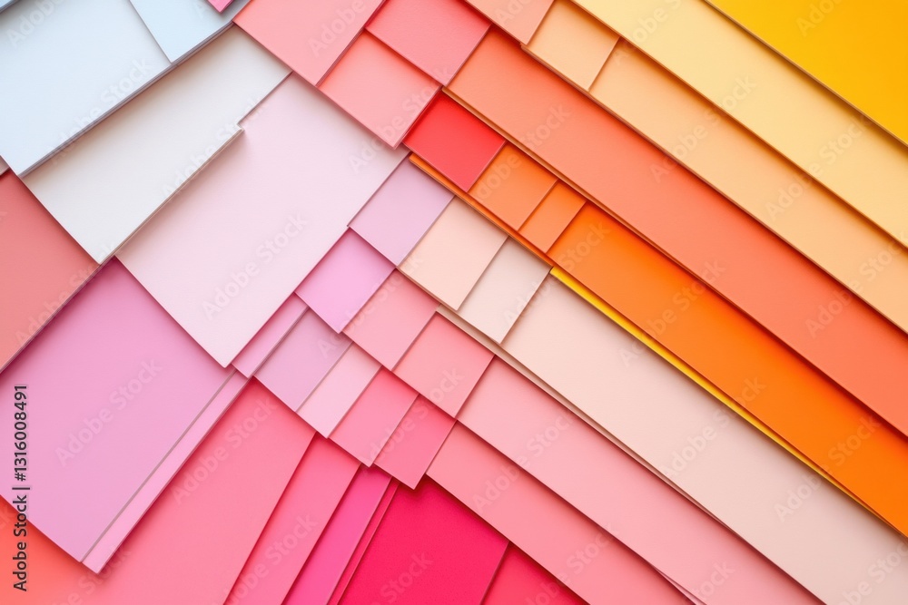Aufkleber Gradient Color Spectrum Design Geometric Layered Abstract Palette for Digital Branding, Creative Marketing and Innovative Visual Communication Strategies