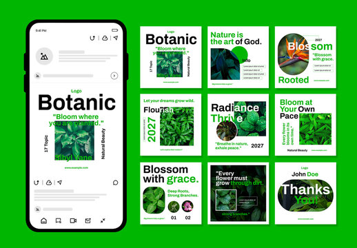 Creative Botanical Social Media Post