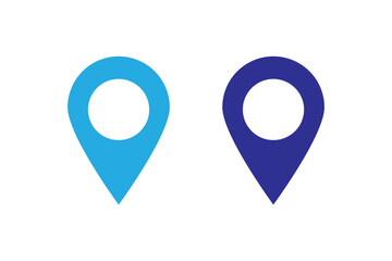 location icon set map pointer pin sign symbol red black outline destination icon place address navigation locator sign vector illustration