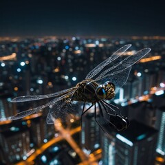 close up of blue dragonfly