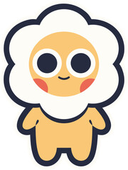 Cute Character Sticker Illustration