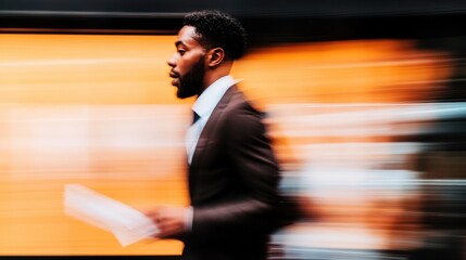 Dynamic Professional Momentum High-Performance Corporate Workflow with Kinetic Motion Blur - Next-Gen Business Efficiency and Urban Professional Agility