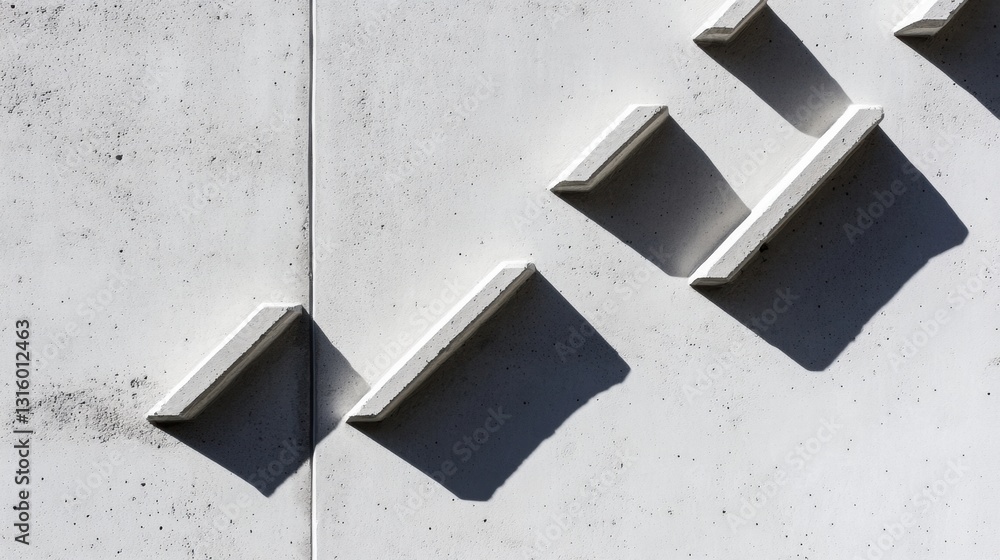 Poster Brutalist Urban Geometry Minimalist Concrete Architectural Detail Showcasing Innovative Design Progression and Spatial Dynamics in Contemporary Architecture