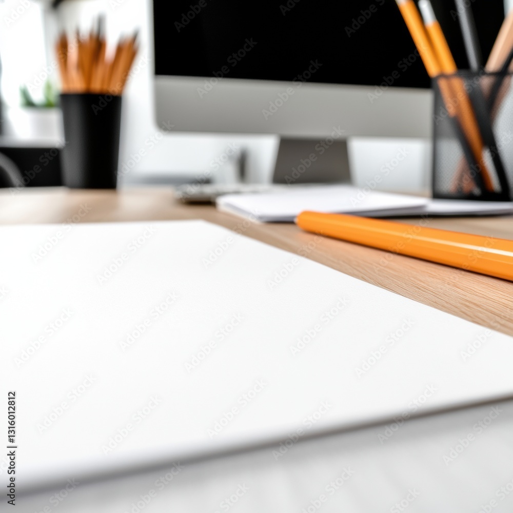 Leinwandbilder Minimalist Workspace Optimization Clean Design Desk Setup with Ergonomic Tech and Creative Professional Productivity Solutions for Modern Entrepreneurs