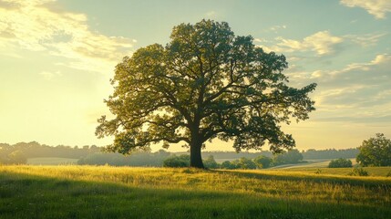 Fototapeta premium sunset in the field