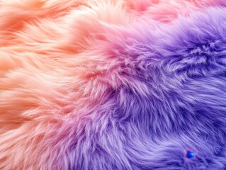 Obraz premium Abstract Fluffy Texture in Vibrant Pastel Hues of Peach Pink and Purple for Modern Design Projects and Backgrounds