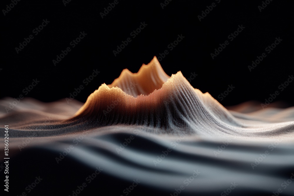 Aufkleber Immersive Data Terrain Next-Gen Analytics Visualization with Fluid Topographic Dynamics - AI-Powered Performance Mapping for Innovative Business Intelligence
