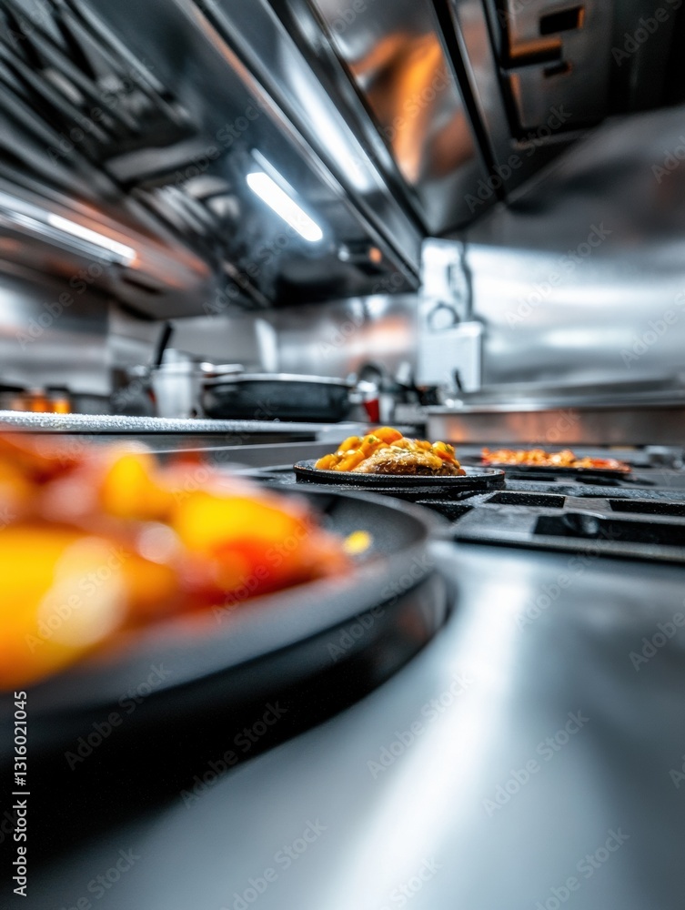 Aufkleber culinary precision unleashed hypermodern industrial kitchen workflow with next-gen efficiency and sl