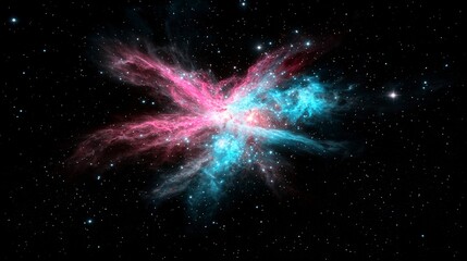 Cosmic Nebula  Stellar Clouds  Pink   Blue Space  Galaxy Background