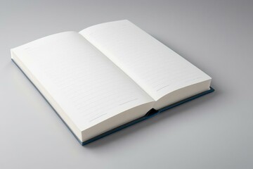 Blank hardcover book mockup. isolated on white background. Flat lay view. It can be used for promo, catalogs, brochures, magazines, etc. Ready for your design, book with white blank cover isolated.
