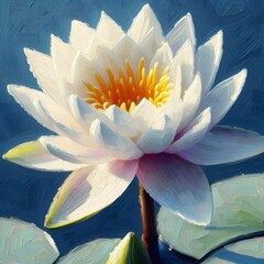 수련, 임파스토 기법 일러스트, jpeg (Pygmy water-lily, Impasto Techniques Illustration, jpeg)