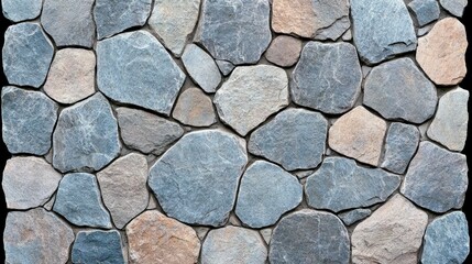 Obraz premium Grey Stone Wall Texture Seamless Rustic Architectural Design Element