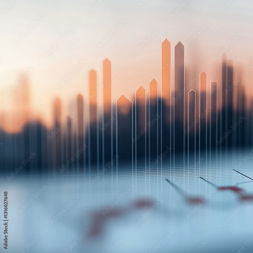 Poster dynamic business growth: analyzing trends through evolving statistical visuals