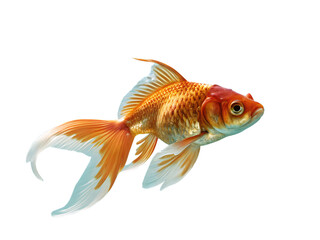 Fototapeta premium goldfish isolated on white background